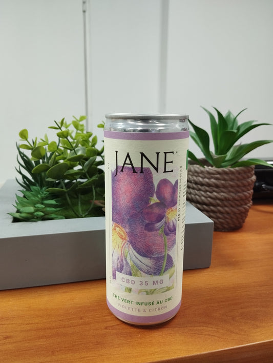 Canette 35mg Thé vert infusé au CBD Violette Citron